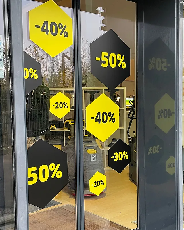 Folie på butiksvindue